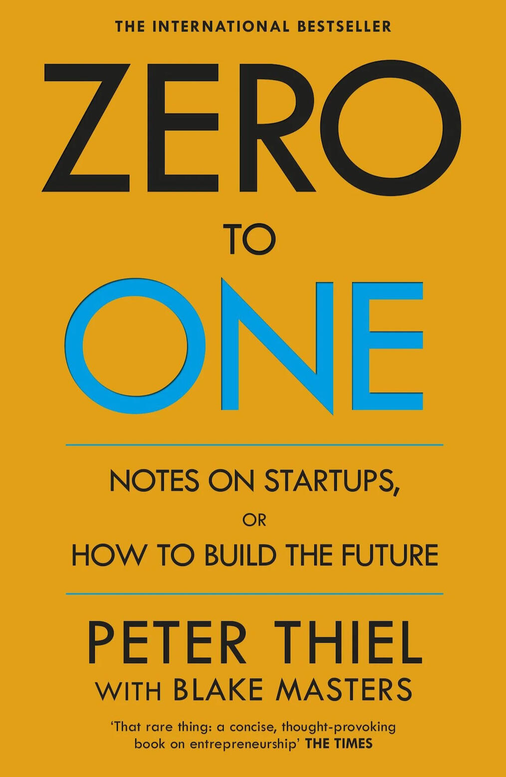Book cover of 'Zero to One' by Peter Thiel